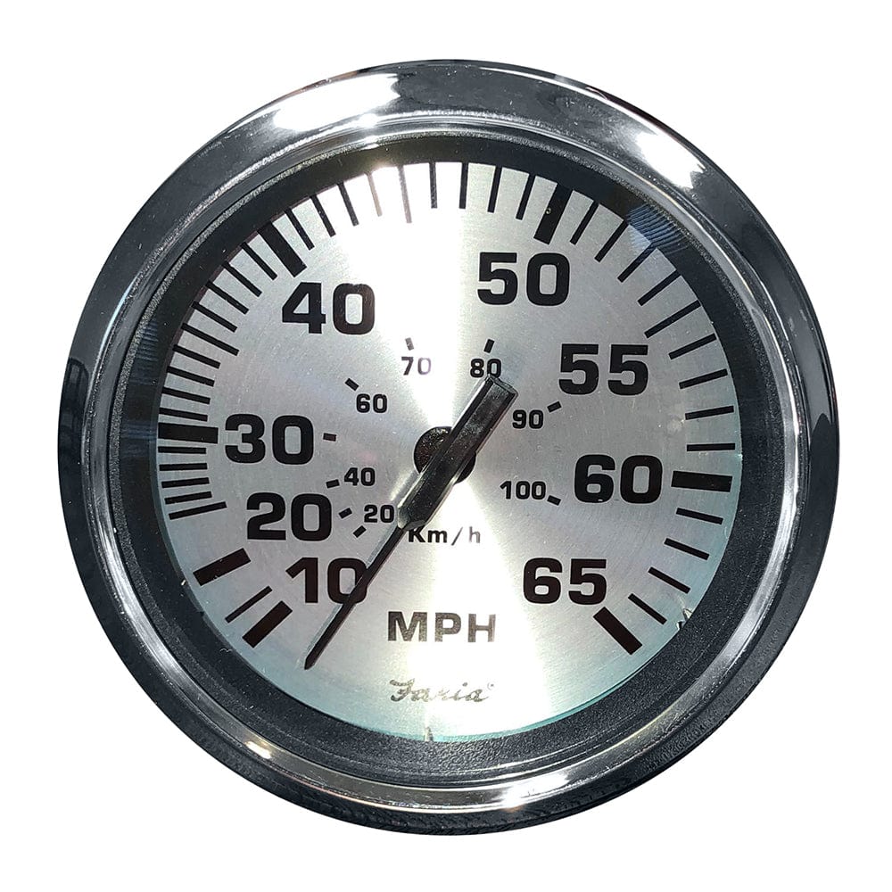 Faria Beede Instruments Faria Spun Silver 4" Speedometer - 65 MPH (Pitot) Marine Navigation & Instruments