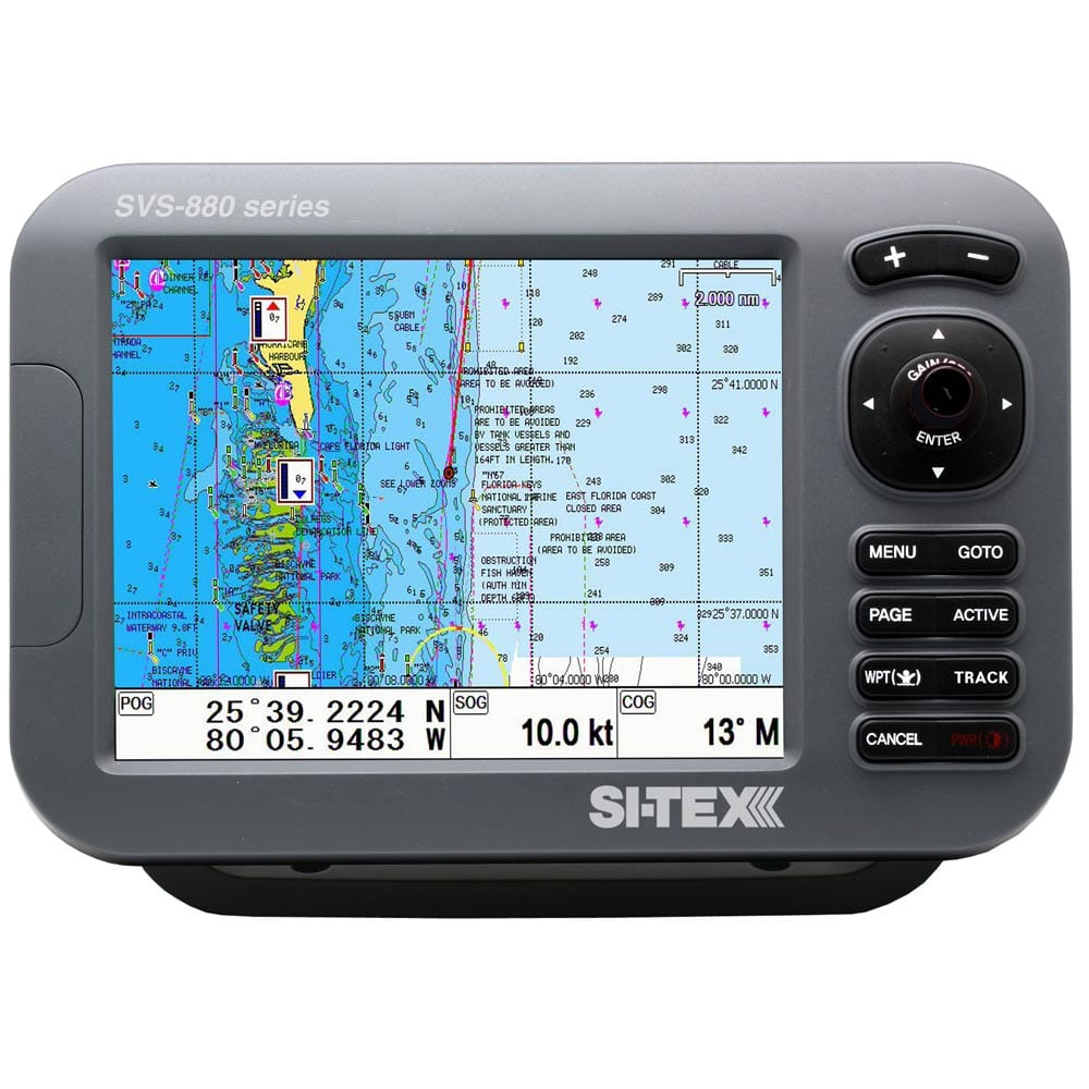 SI-TEX SI-TEX SVS-880CE 8" Chartplotter w/External GPS Antenna & Navionics+ Card Marine Navigation & Instruments