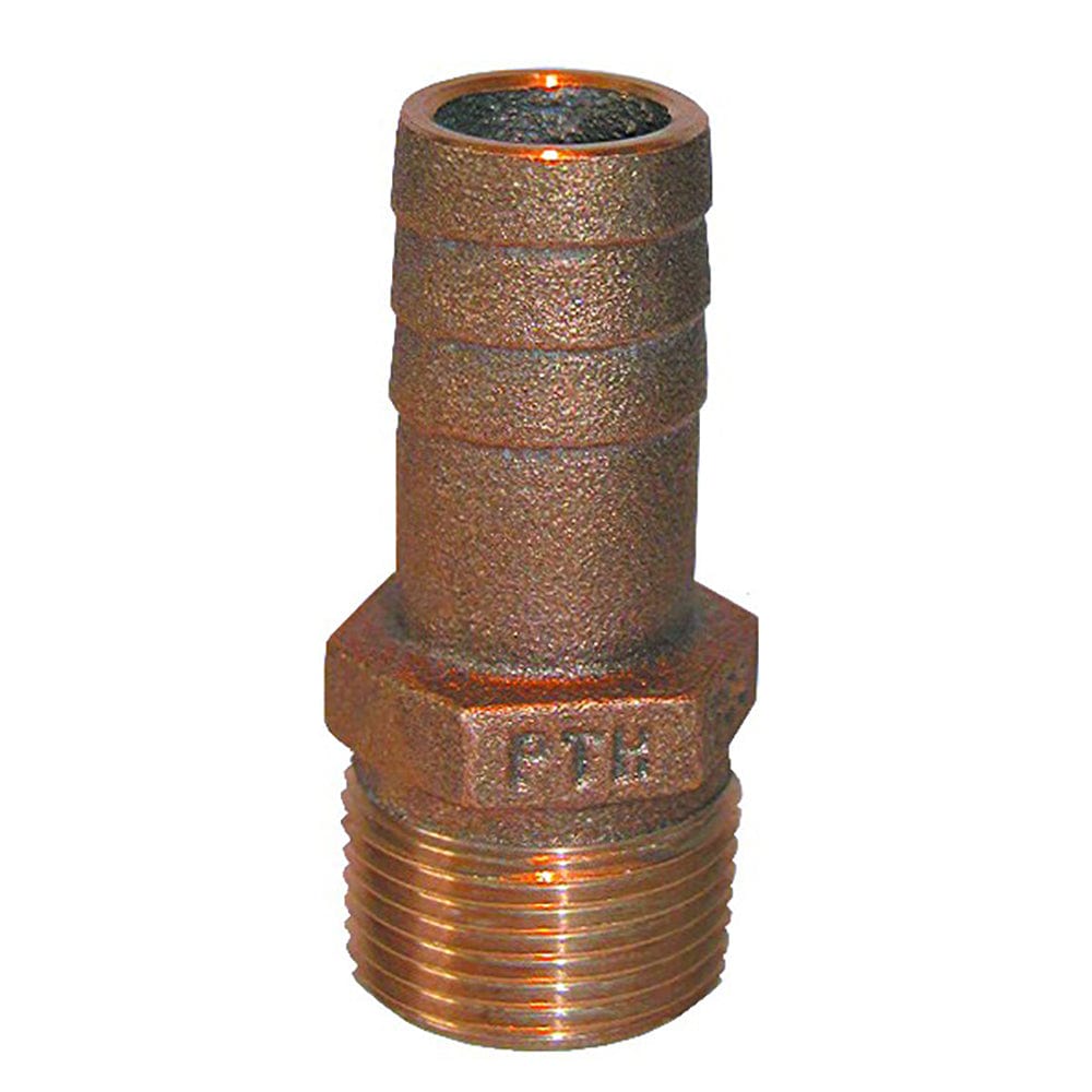 GROCO GROCO 1/2" NPT x 1/2" or 5/8" ID Bronze Pipe to Hose Straight Fitting Marine Plumbing & Ventilation