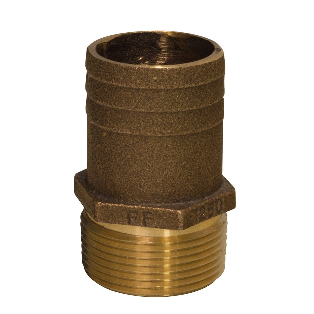 GROCO GROCO 1/2" NPT x 3/4" Bronze Full Flow Pipe to Hose Straight Fitting Marine Plumbing & Ventilation