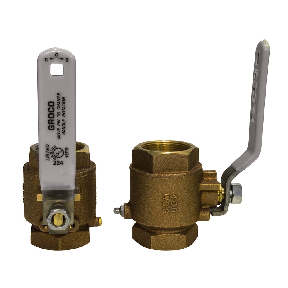 GROCO GROCO 1/4" NPT Bronze In-Line Ball Valve Marine Plumbing & Ventilation