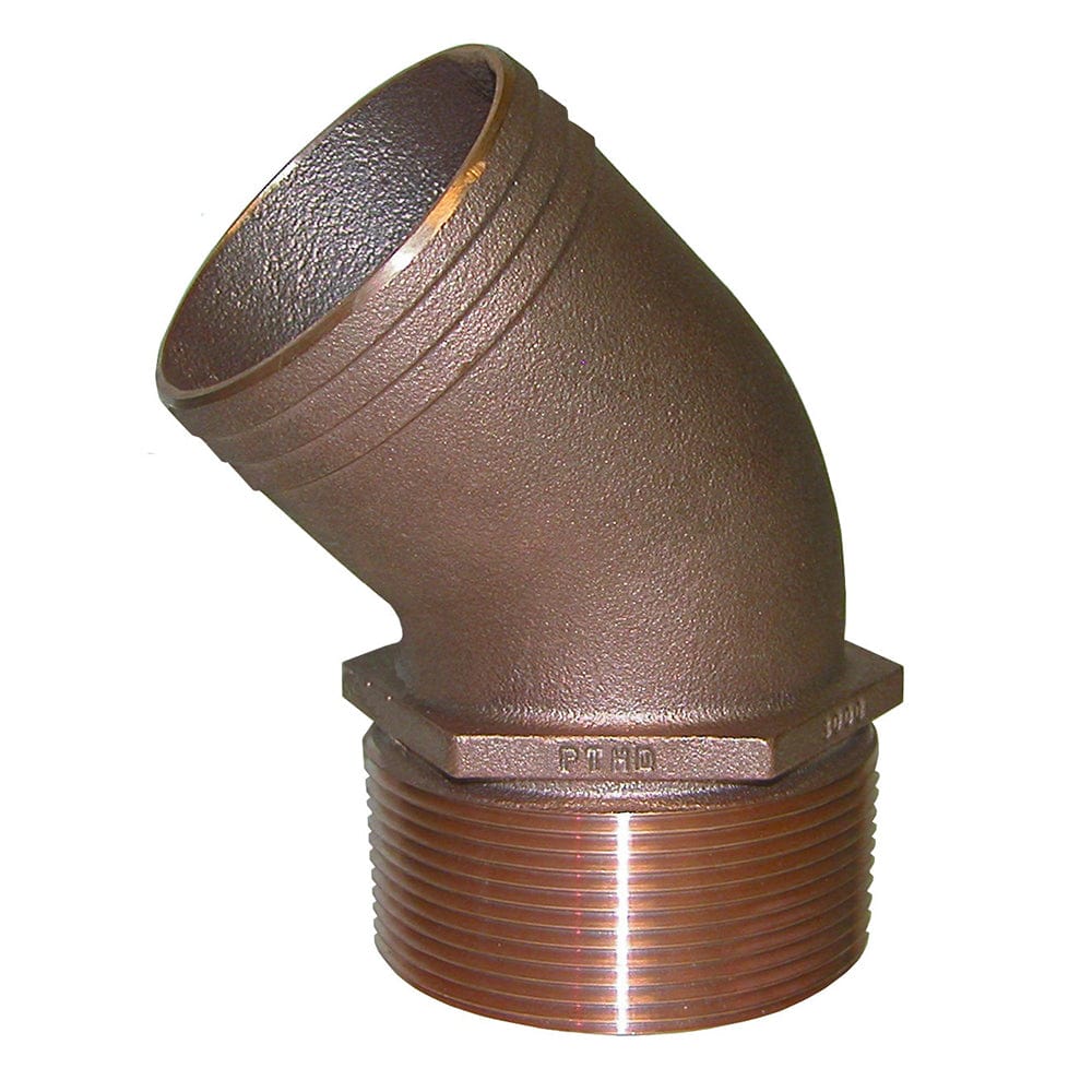 GROCO GROCO 2" NPT Bronze 45 Degree Pipe to 2" Hose Marine Plumbing & Ventilation