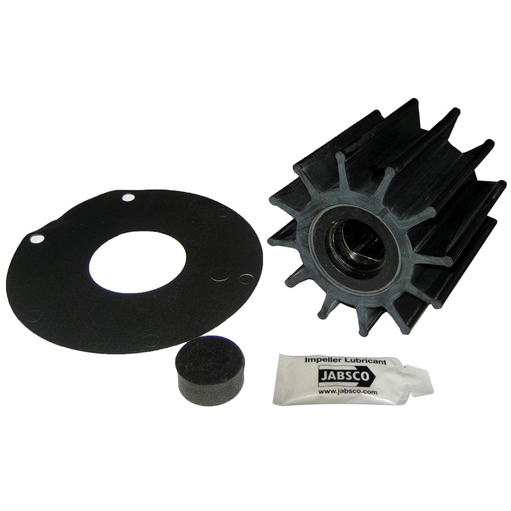 Jabsco Jabsco Impeller Kit - 12 Blade - Neoprene - 3-¾" Diameter - Plastic Insert - Double Flat Drive Marine Plumbing & Ventilation