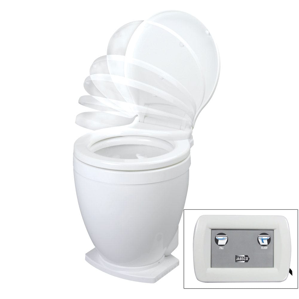 Jabsco Jabsco Lite Flush Electric 12V Toilet w/Control Panel Marine Plumbing & Ventilation