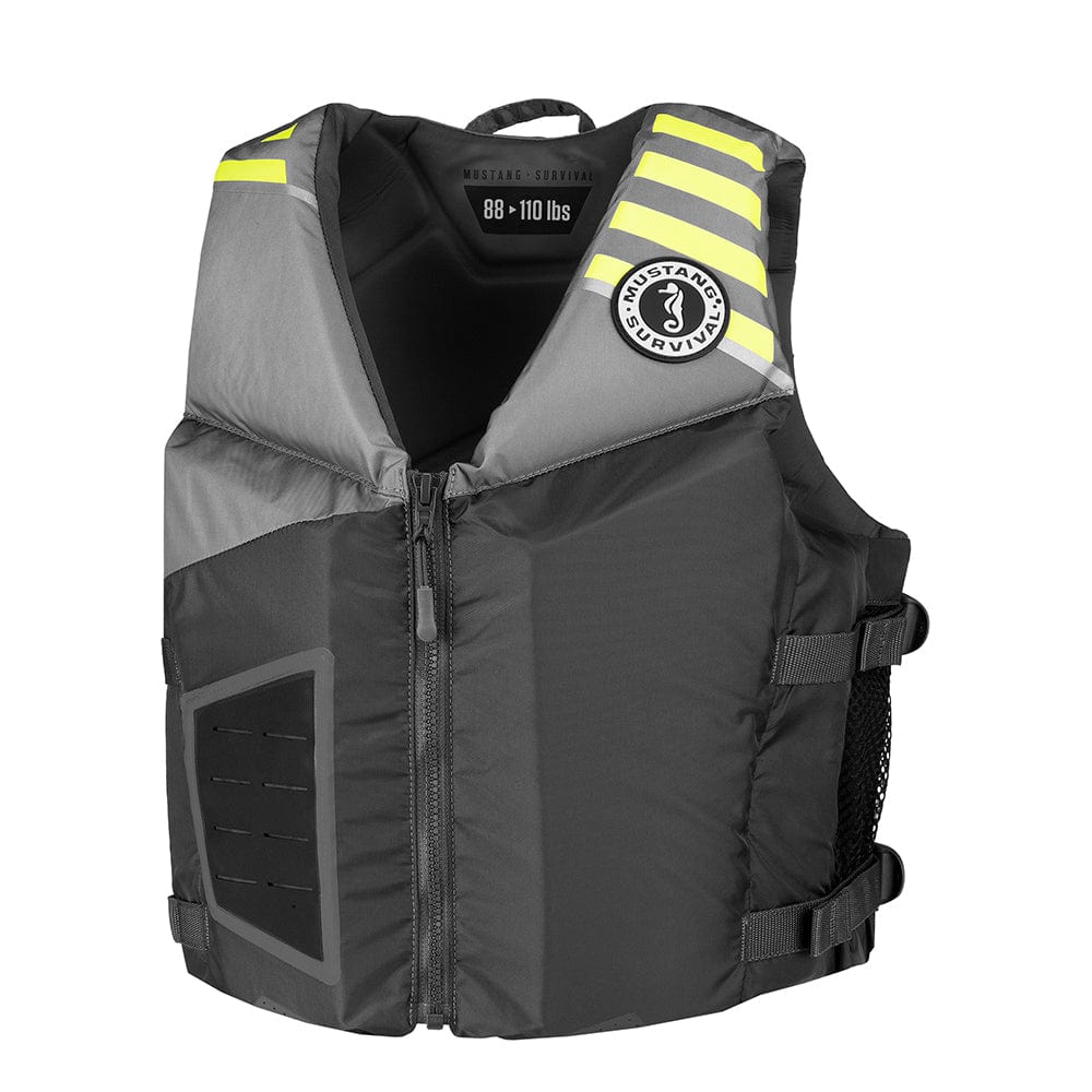 Mustang Survival Mustang Rev Young Adult Foam Vest - Grey/Light, Grey-Fluorescent Yellow/Green Marine Safety