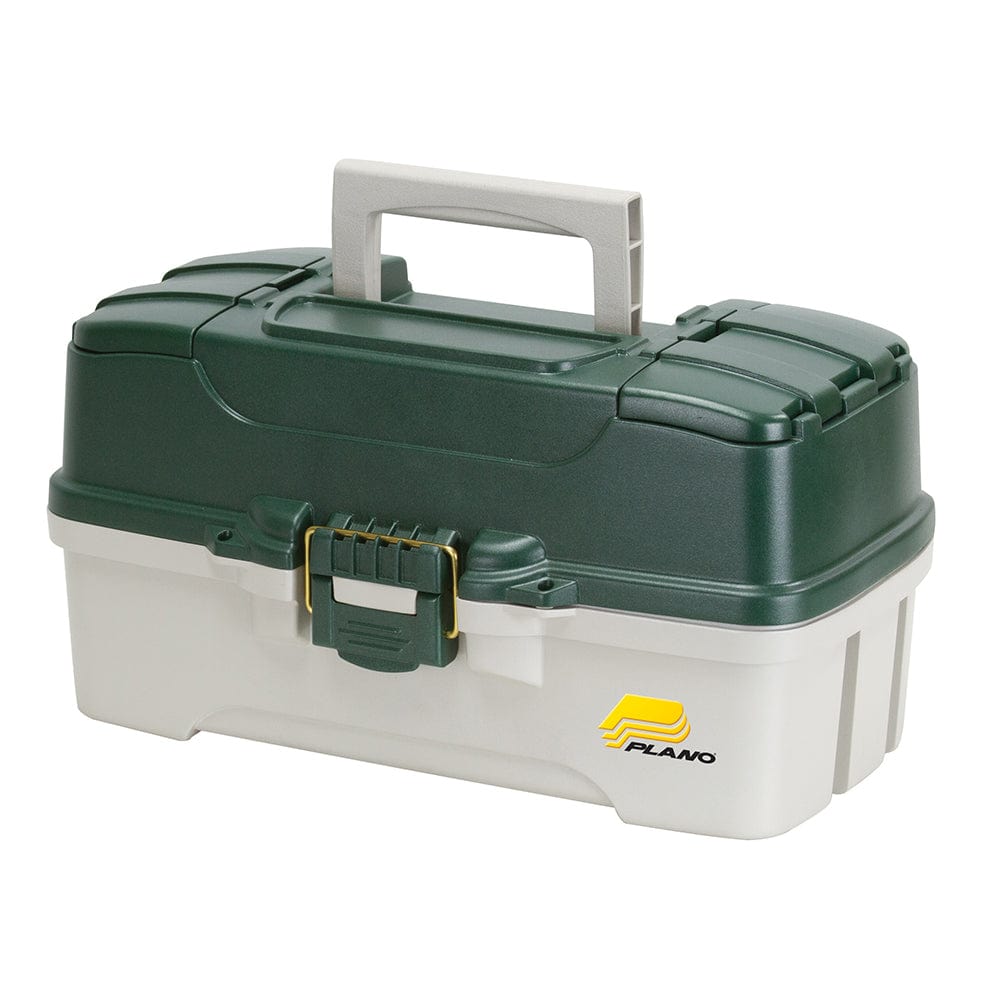 Plano Plano 3-Tray Tackle Box w/Duel Top Access - Dark Green Metallic/Off White Outdoor