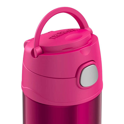 Thermos Thermos FUNtainer® Stainless Steel Insulated Pink Water Bottle w/Straw - 12oz Outdoor