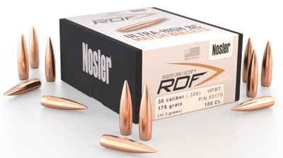 Nosler Bullets Nosler Bullets 30 Cal .308 - 175gr Rdf Hpbt 100ct Reloading Components