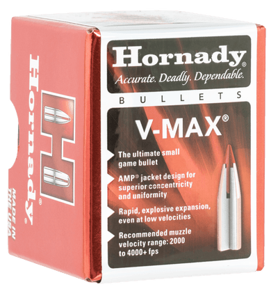 Hornady Hornady V-max Bullets 22 Cal. .224 50 Gr. V-max 100 Box Reloading