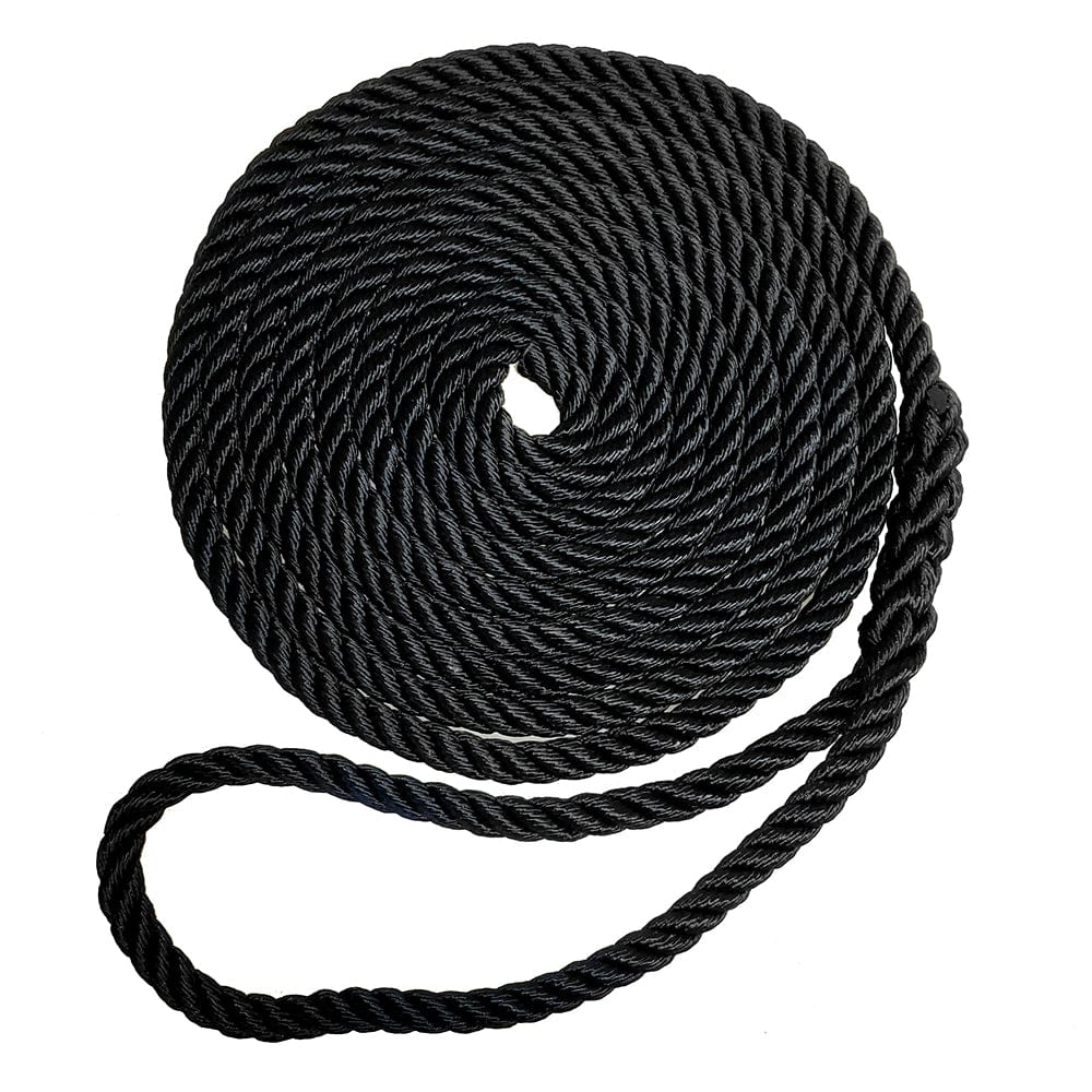 Robline Robline Premium Nylon 3 Strand Dock Line - 5/8" x 20' - Black Sailing