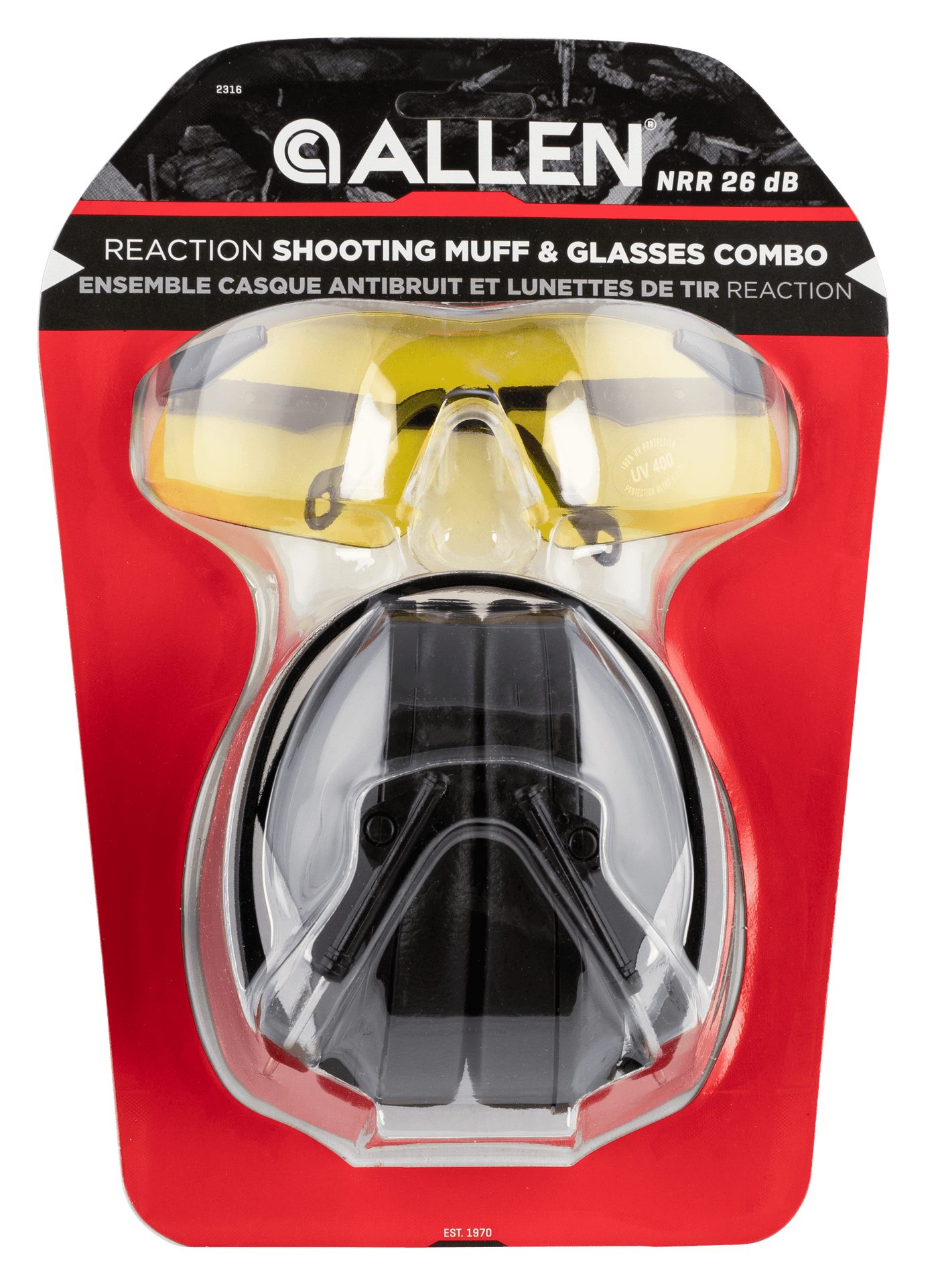 Allen Allen Reaction Lo-profile, Allen 2316  Reaction Shooting Muff   Glasses Combo Shooting