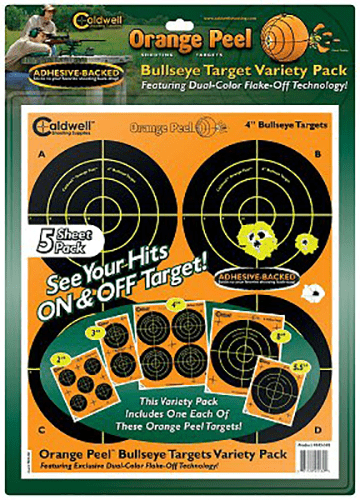 Caldwell Caldwell Orange Peel, Cald 410864   4in  Op Bulls-eye    10pk Shooting