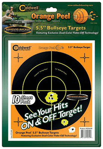 Caldwell Caldwell Orange Peel, Cald 550010   5in  Op Bulls-eye    10pk Shooting