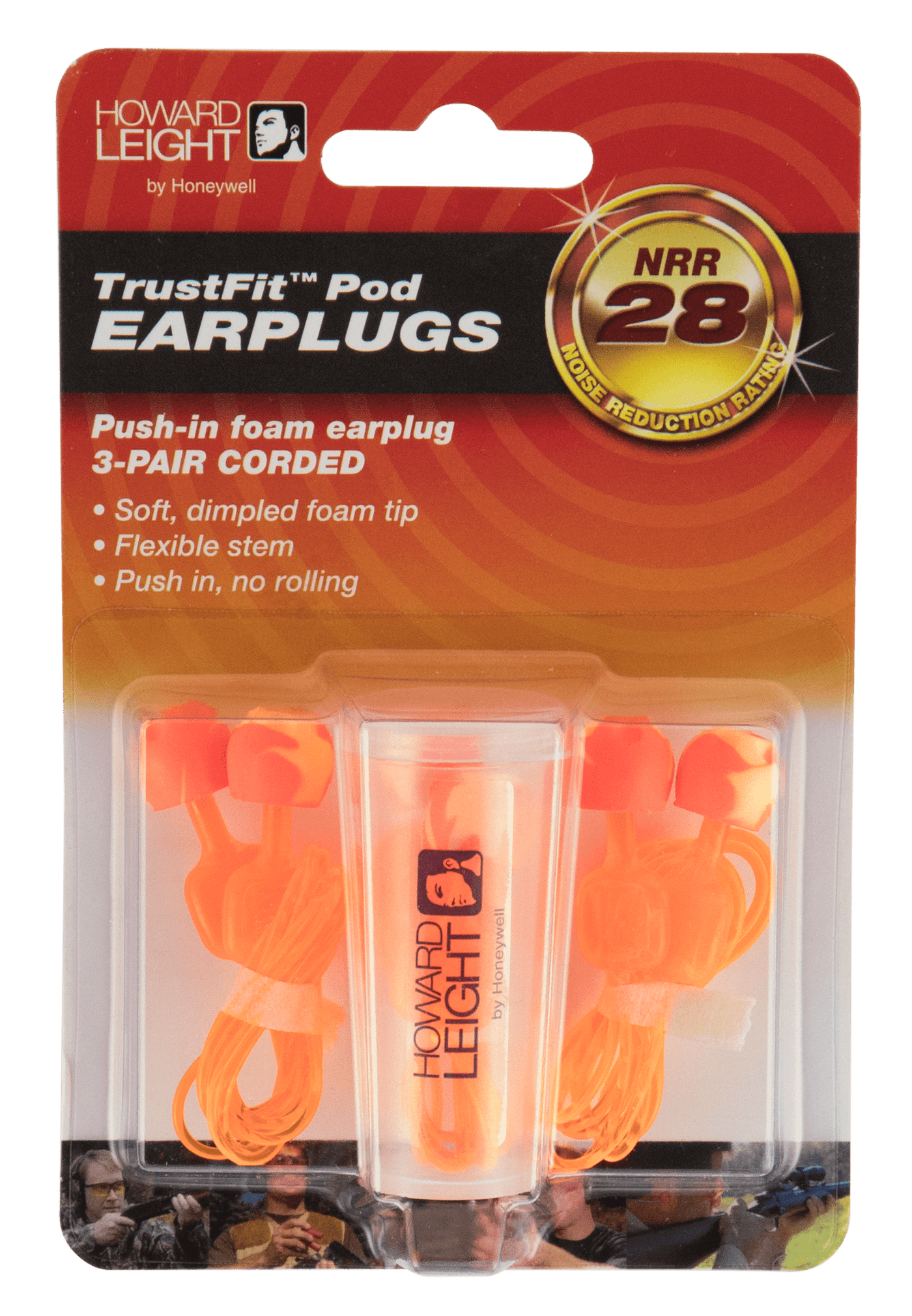 Howard Leight Howard Leight Trustfit Pod, How R02237  Trustfit Pod Corded   Earplug 3pr Shooting